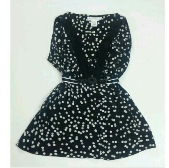White House Black Market Tops - White House Black Market Silk Polka Dot Bead Shirt